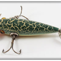 Pflueger Green Cracked Back Three Hook Neverfail Minnow In Box 3185