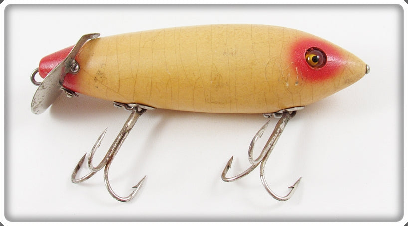 Vintage Heddon Luminous Red Eyes & Tail Crab Wiggler 1802 LUM 