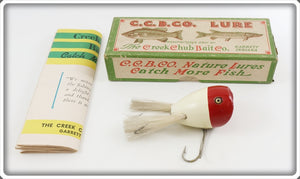 Vintage Creek Chub White Red Head Surface Dingbat Lure 5102 In Box 