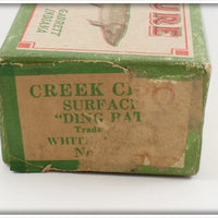 Creek Chub White Red Head Surface Dingbat In Box