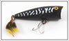 Vintage Rebel Black With White Stripes Pop R Lure