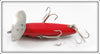 Arbogast Fluorescent Red Black Back Wood Musky Jitterbug