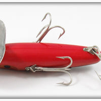 Arbogast Fluorescent Red Black Back Wood Musky Jitterbug