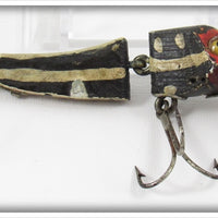 Vintage Fisherman Altered Folk Art Heddon Vamp Lure