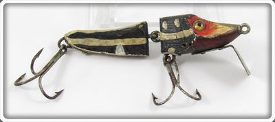 Vintage Fisherman Altered Folk Art Heddon Vamp Lure
