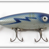 Vintage South Bend Blue Scale Finish Lightning Bolt Nip I Diddee Lure