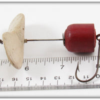 Frank Brown Red & White Early Propeller Bait