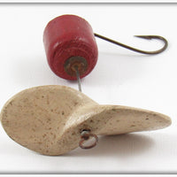 Frank Brown Red & White Early Propeller Bait