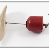Frank Brown Red & White Early Propeller Bait