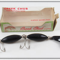 Vintage Creek Chub Black Jig L Worm In Box JB