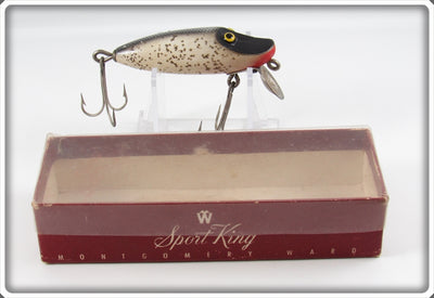 Montgomery Ward Sport King Silver Fleck River Runt Type Lure In Box