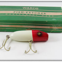 Vintage Montgomery Ward Red & White Wards Fish Ketcher Lure In Box