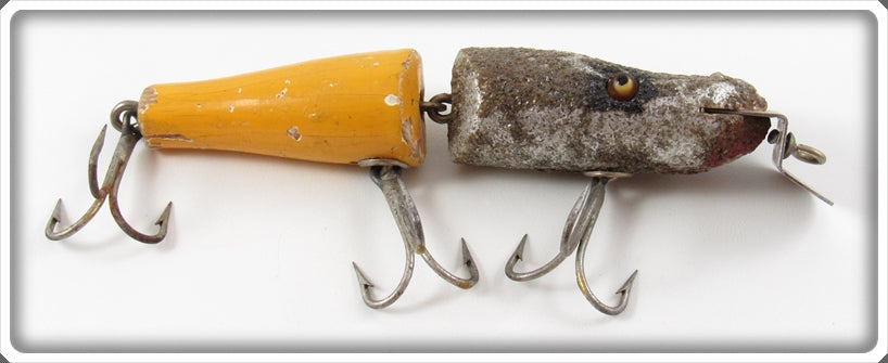 Vintage Creek Chub Yellow Pickerel Jointed Pikie Lure 2600 Y