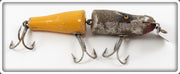 Vintage Creek Chub Yellow Pickerel Jointed Pikie Lure 2600 Y