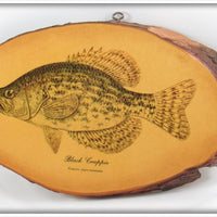 Vintage James Heddon's Sons Black Crappie Plaque