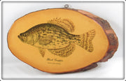 Vintage James Heddon's Sons Black Crappie Plaque