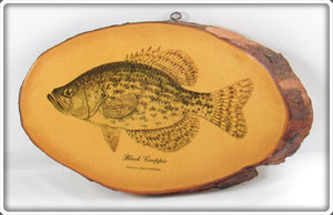 Vintage James Heddon's Sons Black Crappie Plaque