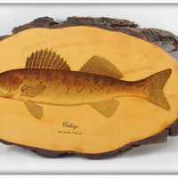 Vintage James Heddon's Sons Walleye Plaque For Sale