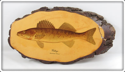 Vintage James Heddon's Sons Walleye Plaque For Sale