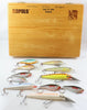 Vintage 1993 Rapala Collectors Lure Set In Wood Box