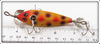 Heddon Yellow With Red & Black Spots 0 Dowagiac Minnow In Pine Tree Box 01