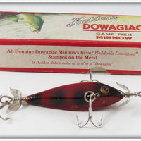 Vintage Heddon Red With Black Spots 0 Dowagiac Minnow Lure In Box 02