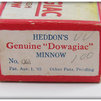 Heddon Red With Black Spots 0 Dowagiac Minnow In Box 02