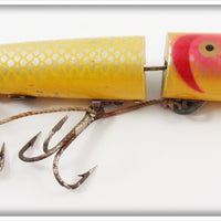 Vintage Heddon Yellow Scale King Zig Wag Lure