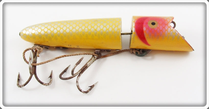 Vintage Heddon Yellow Scale King Zig Wag Lure