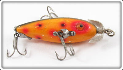 Vintage Heddon Spotted Orange Baby Dowagiac Lure 20 SO