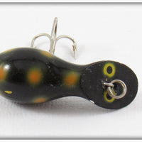 Vintage Heddon Black Orange Spots Widget Lure