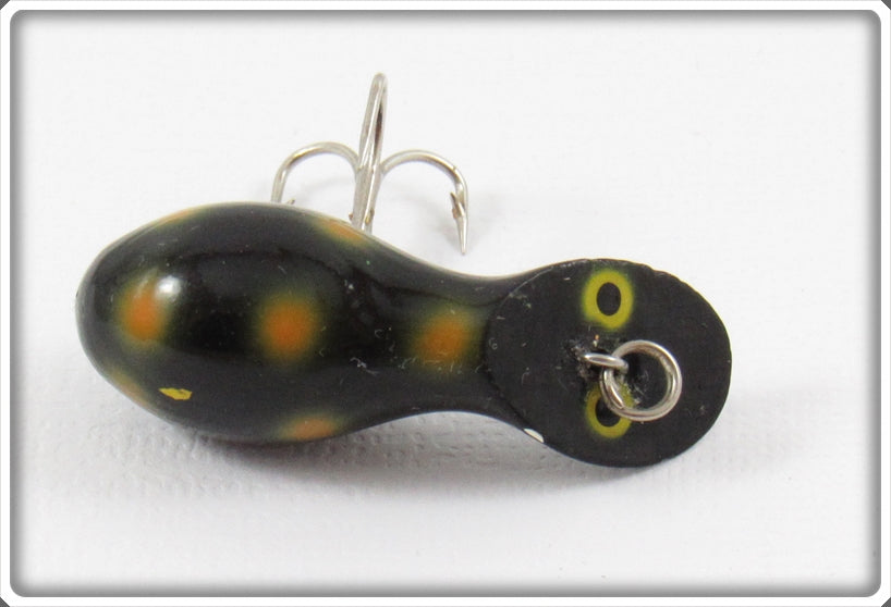 Vintage Heddon Black Orange Spots Widget Lure