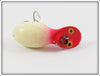 Vintage Heddon Red & White Widget Lure 