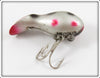 Heddon Silver Red & Black Spots Widget