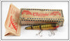Vintage Weller Jointed Classic Minnow Lure In Box With Paper