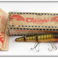 Vintage Weller Jointed Classic Minnow Lure In Box With Paper