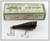 Vintage Creek Chub All Black Plunker Lure In Box 3213