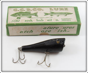 Vintage Creek Chub All Black Plunker Lure In Box 3213