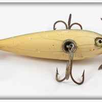 Pflueger White Blended Green Back Early Three Hook Neverfail Minnow Lure