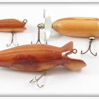 Lot Of Three Vintage Natural Cedar Wood Plugs