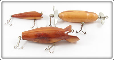 Lot Of Three Vintage Natural Cedar Wood Plugs