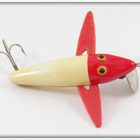 Vintage Kentucky Bait Co. Red & White Flying Fish Lure