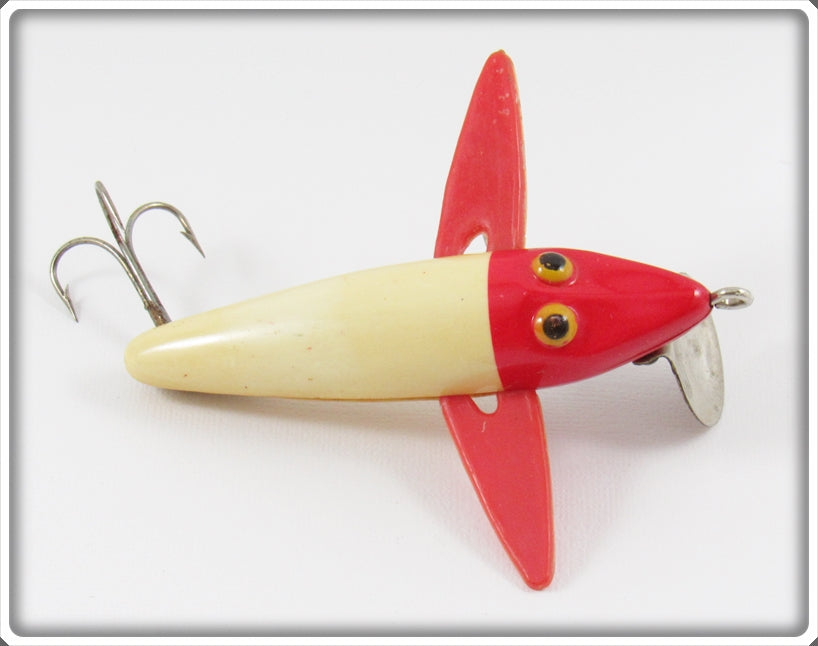 Vintage Kentucky Bait Co. Red & White Flying Fish Lure