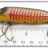 Heddon Uncatalogued Golden Shiner with Red Shore Floating River Runt