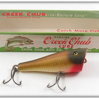 Vintage Creek Chub Golden Shiner Plunker Lure In Box 3204