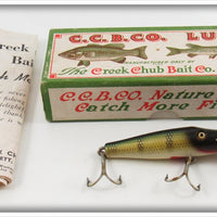 Vintage Creek Chub Perch Midget Pikie Lure In Box 2201 