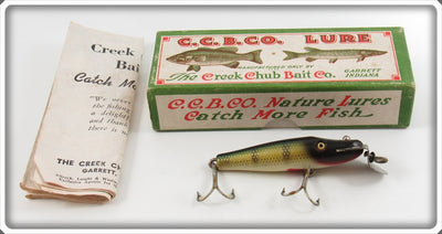 Vintage Creek Chub Perch Midget Pikie Lure In Box 2201 