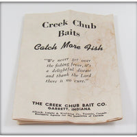 Creek Chub Special Order Silver With Red Lines Jointed Pikie In Box 2600DD FS