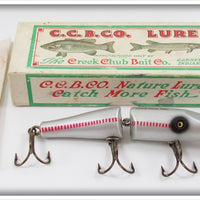 Creek Chub Special Order Silver With Red Lines Jointed Pikie In Box 2600DD FS