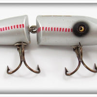 Creek Chub Special Order Silver With Red Lines Jointed Pikie In Box 2600DD FS